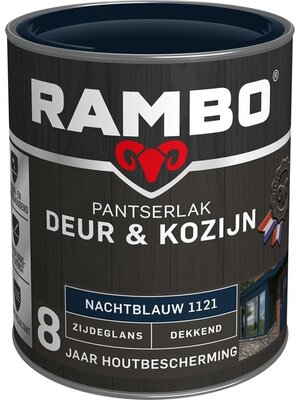Rambo Pantserlak Deur & Kozijn Zijdeglans Dekkend - 750 ml Nachtblauw