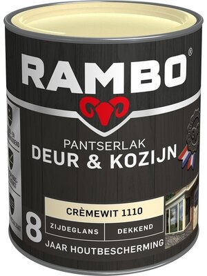 Rambo Pantserlak Deur & Kozijn Zijdeglans Dekkend - 750 ml Crèmewit