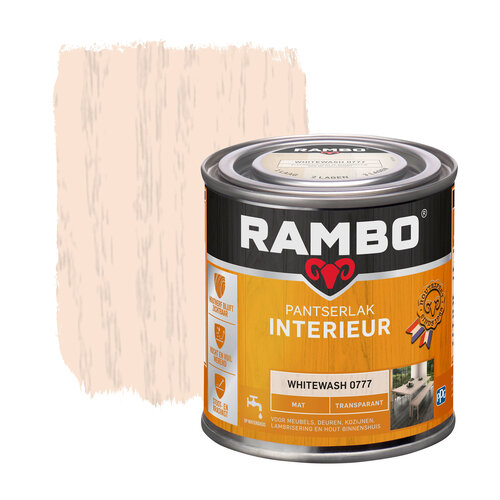 Rambo Pantserlak Interieur Transparant Mat - Whitewash Rambo Pantserlak Interieur Transparant Mat - Whitewash
