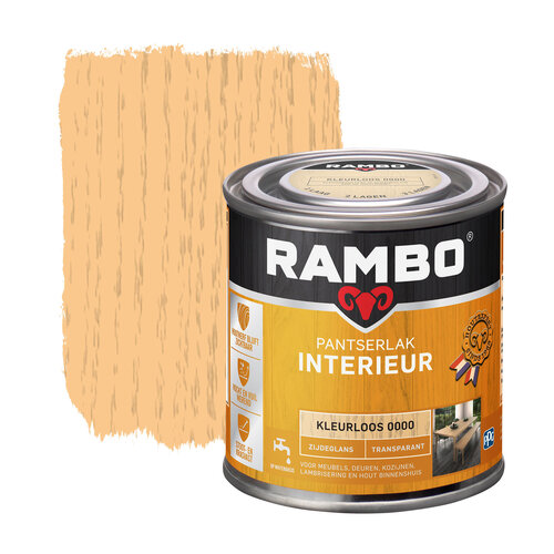 Rambo Pantserlak Interieur Transparant Zijdeglans - Blank Rambo Pantserlak Interieur Transparant Zijdeglans - Blank