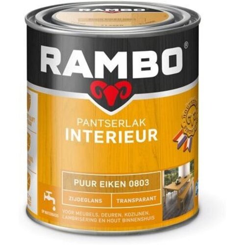 Rambo Pantserlak Interieur Transparant Zijdeglans - Puur eiken