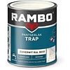 Rambo Pantserlak Trap Dekkend Zijdeglans - Zuiverwit Ral 9010 Rambo Pantserlak Trap Dekkend Zijdeglans - Zuiverwit Ral 9010