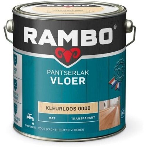 Rambo Pantserlak Vloer Transparant Mat - Blank Rambo Pantserlak Vloer Transparant Mat - Blank