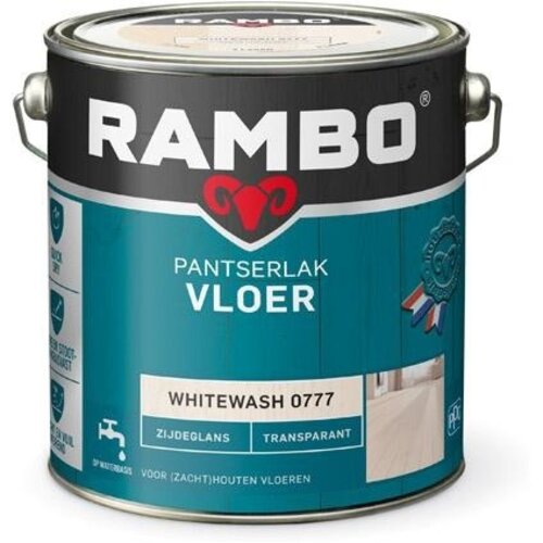 Rambo Pantserlak Vloer Transparant Zijdeglans - Whitewash Rambo Pantserlak Vloer Transparant Zijdeglans - Whitewash