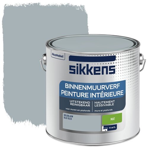 Sikkens Binnenmuurverf Mat - 2,5 liter Grijsblauw Sikkens Binnenmuurverf Mat - 2,5 liter Grijsblauw