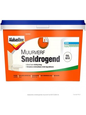 Alabastine Sneldrogende Muurverf - RAL 9010