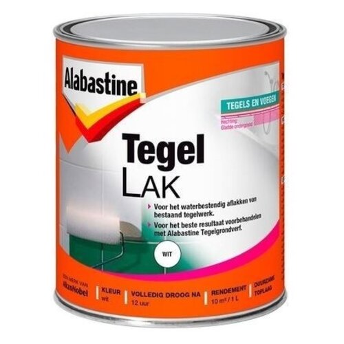 Alabastine Tegellak Wit 1 Component - 1 liter