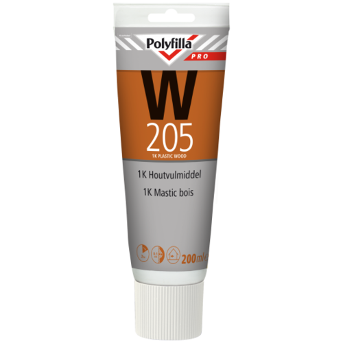 Polyfilla Pro W205 1K Houtvulmiddel - 200 ml Polyfilla Pro W205 1K Houtvulmiddel - 200 ml