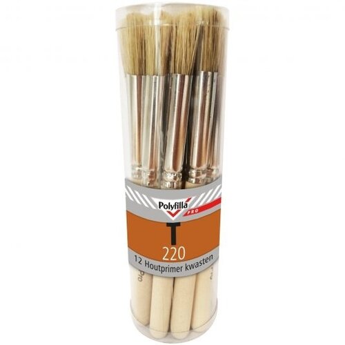 Polyfilla Pro T220 Houtprimer Kwasten - 12 Stuks Polyfilla Pro T220 Houtprimer Kwasten - 12 Stuks