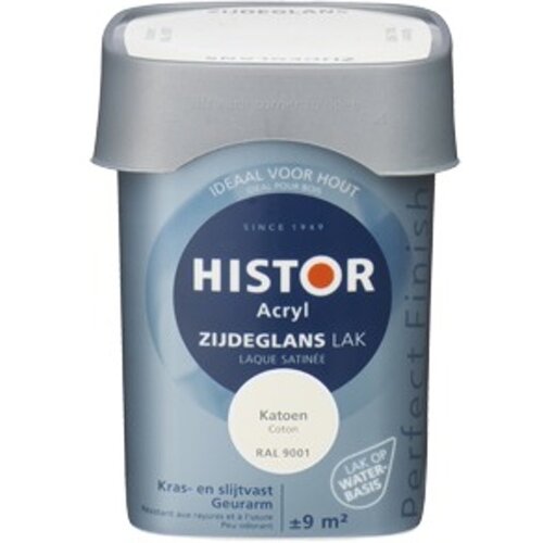 Histor Acryl Zijdeglans Lak - RAL 9001 Katoen Histor Acryl Zijdeglans Lak - RAL 9001 Katoen