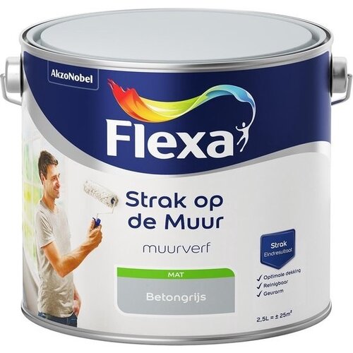 Flexa Strak op de Muur Muurverf - Mat - 2,5 liter - Beton