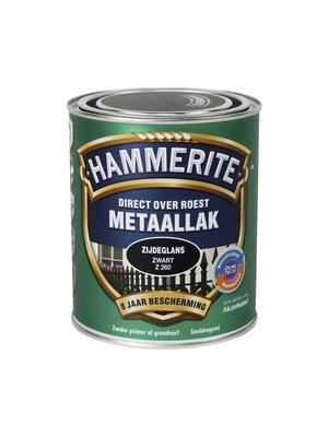 Hammerite Metaallak Direct over Roest Zijdeglans - Z260 Zwart