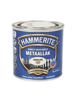 Hammerite Metaallak Direct over Roest Hoogglans - S012 Creme