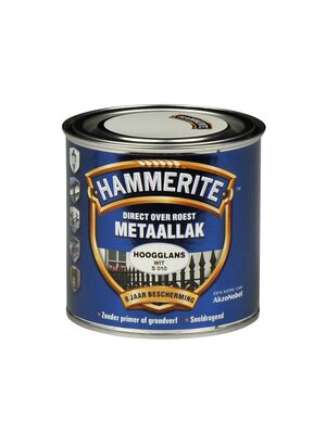 Hammerite Metaallak Direct over Roest Hoogglans - S010 Wit