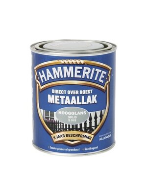 Hammerite Metaallak Direct over Roest Hoogglans - S018 Grijs