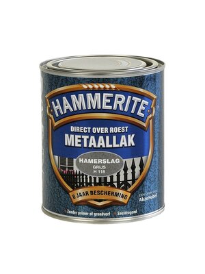 Hammerite Metaallak Direct over Roest Hamerslag - H118 Donkergrijs