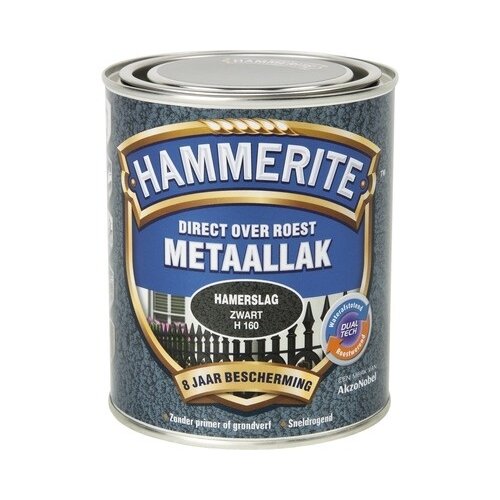 Hammerite Metaallak Direct over Roest Hamerslag - H160 Zwart Hammerite Metaallak Direct over Roest Hamerslag - H160 Zwart
