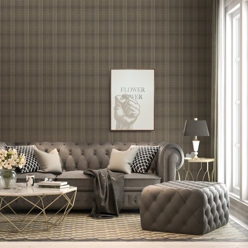 Dutch Wallcoverings Behang Annuell Ruit Bruin 11020 Dutch Wallcoverings Behang Annuell Ruit Bruin 11020