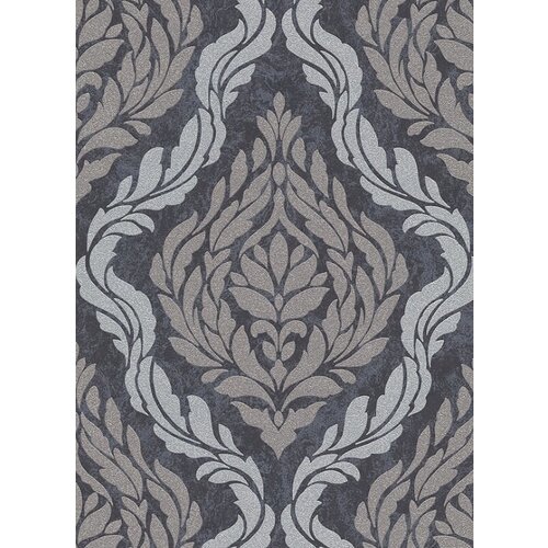 Dutch Wallcoverings Behang Carat Deluxe Medaillon Antr/Zilver 10060-37 Dutch Wallcoverings Behang Carat Deluxe Medaillon Antr/Zilver 10060-37