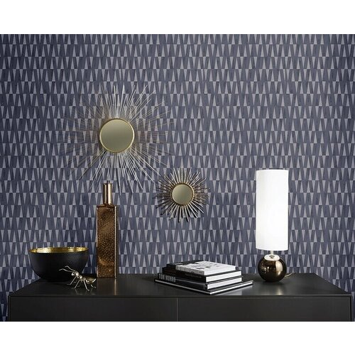 Dutch Wallcoverings Behang Carat Deluxe Dessin Zwart/Zilver 10061-37 Dutch Wallcoverings Behang Carat Deluxe Dessin Zwart/Zilver 10061-37