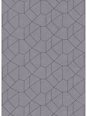 Dutch Wallcoverings Behang Carat Deluxe Dessin Zilver/Zwart 10062-37