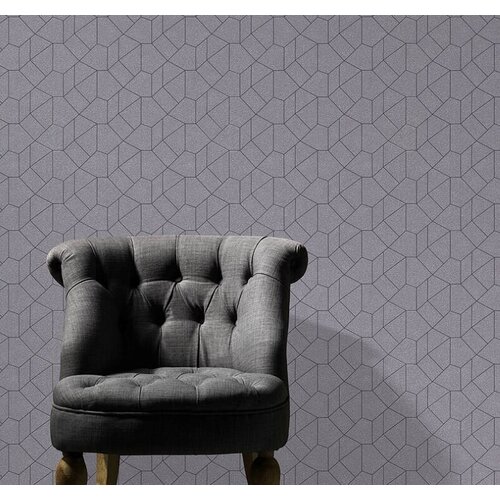 Dutch Wallcoverings Behang Carat Deluxe Dessin Zilver/Zwart 10062-37 Dutch Wallcoverings Behang Carat Deluxe Dessin Zilver/Zwart 10062-37