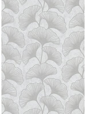 Dutch Wallcoverings Behang Carat Deluxe Bloem Wit/Grijs 10064-31