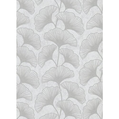 Dutch Wallcoverings Behang Carat Deluxe Bloem Wit/Grijs 10064-31 Dutch Wallcoverings Behang Carat Deluxe Bloem Wit/Grijs 10064-31