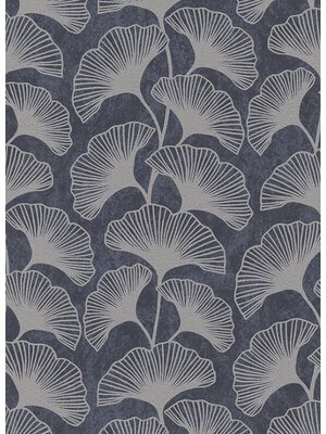 Dutch Wallcoverings Behang Carat Deluxe Bloem Zwart/Zilver 10064-37