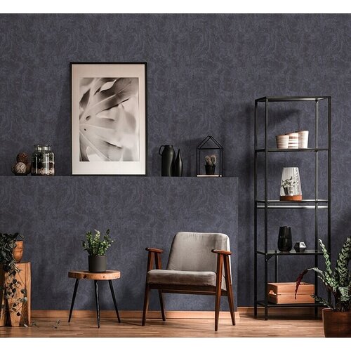 Dutch Wallcoverings Behang Carat Deluxe Uni Zwart 10078-15 Dutch Wallcoverings Behang Carat Deluxe Uni Zwart 10078-15