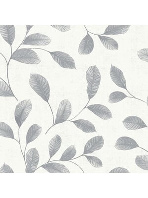 Dutch Wallcoverings Behang Design Leaves White-Grey 12021