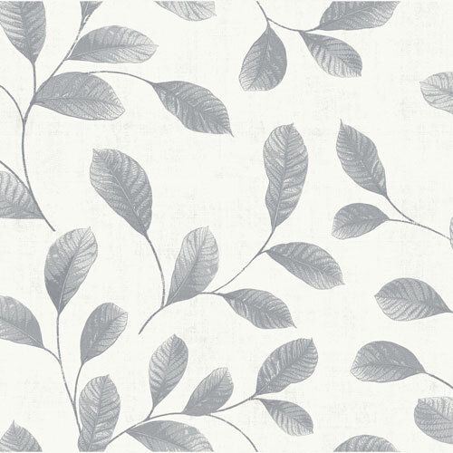 Dutch Wallcoverings Behang Design Leaves White-Grey 12021 Dutch Wallcoverings Behang Design Leaves White-Grey 12021