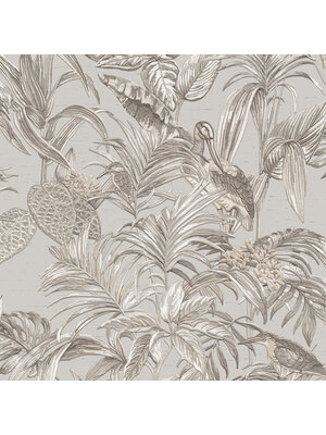 Dutch Wallcoverings Behang Embellish Bird Of Paradise Grey De120011