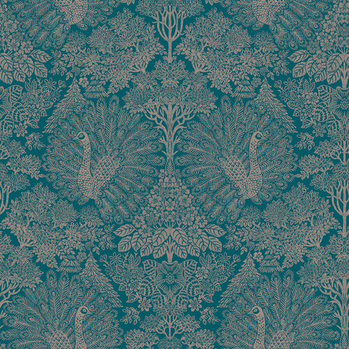 Dutch Wallcoverings Behang Escapade Pauw Groen/Goud A222-03 Dutch Wallcoverings Behang Escapade Pauw Groen/Goud A222-03
