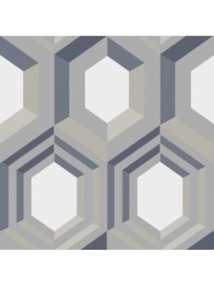 Dutch Wallcoverings Behang Galactik Retro Grijs/Blauw J407-08