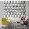 Dutch Wallcoverings Behang Galactik Retro Grijs/Blauw J407-08 Dutch Wallcoverings Behang Galactik Retro Grijs/Blauw J407-08