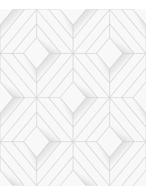 Dutch Wallcoverings Behang Galactik Ruit Wit/Lichtgrijs L614-00