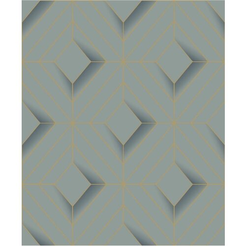 Dutch Wallcoverings Behang Galactik Ruit Groen/Goud L614-01 Dutch Wallcoverings Behang Galactik Ruit Groen/Goud L614-01