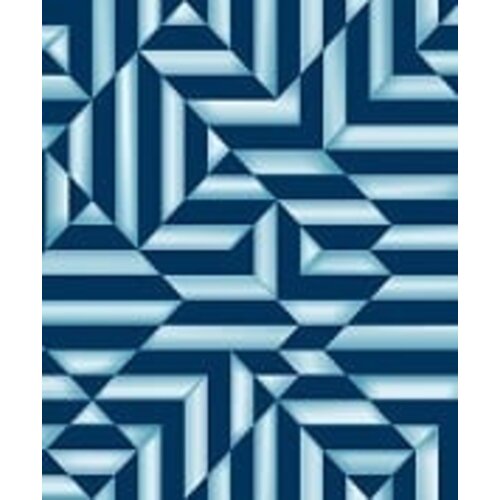 Dutch Wallcoverings Behang Galactik Ruit/Streep Blauw L858-01 Dutch Wallcoverings Behang Galactik Ruit/Streep Blauw L858-01