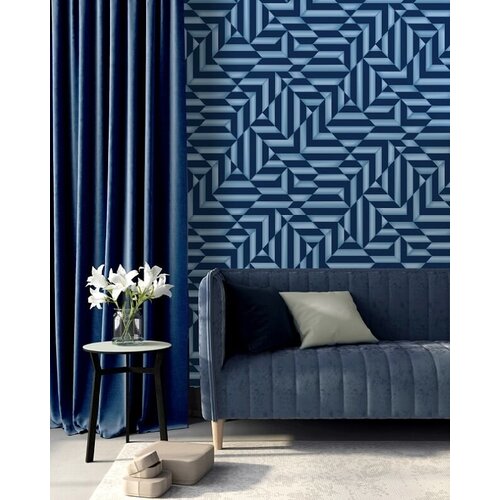 Dutch Wallcoverings Behang Galactik Ruit/Streep Blauw L858-01 Dutch Wallcoverings Behang Galactik Ruit/Streep Blauw L858-01
