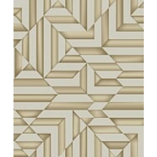 Dutch Wallcoverings Behang Galactik Ruit/Streep Beige/Goud L858-08 Dutch Wallcoverings Behang Galactik Ruit/Streep Beige/Goud L858-08