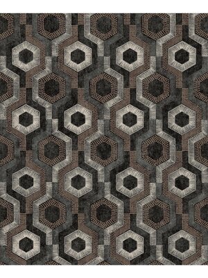 Dutch Wallcoverings Behang Galactik Dessin Bruin/Zilver L927-09