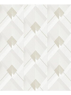Dutch Wallcoverings Behang Galactik Dessin Wit/Goud L967-00