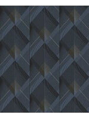 Dutch Wallcoverings Behang Galactik Dessin D.Blauw/Goud L967-01