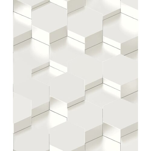 Dutch Wallcoverings Behang Galactik 3D Zeshoek Wit L970-00 Dutch Wallcoverings Behang Galactik 3D Zeshoek Wit L970-00