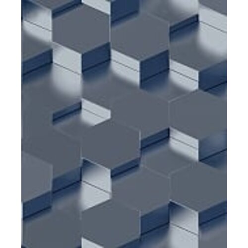Dutch Wallcoverings Behang Galactik 3D Zeshoek Blauw L970-01 Dutch Wallcoverings Behang Galactik 3D Zeshoek Blauw L970-01