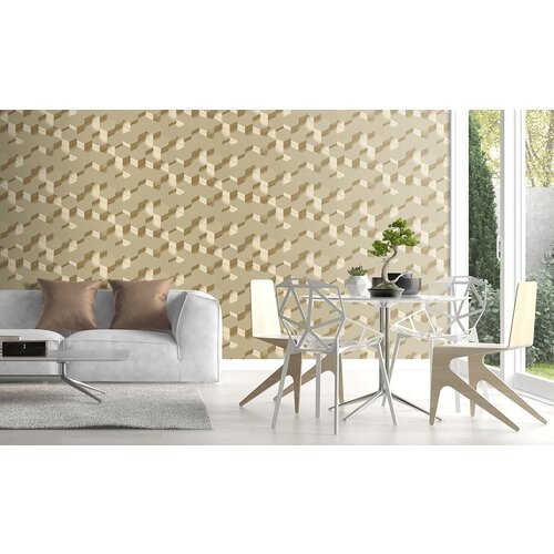 Dutch Wallcoverings Behang Galactik 3D Zeshoek Goud L970-02 Dutch Wallcoverings Behang Galactik 3D Zeshoek Goud L970-02