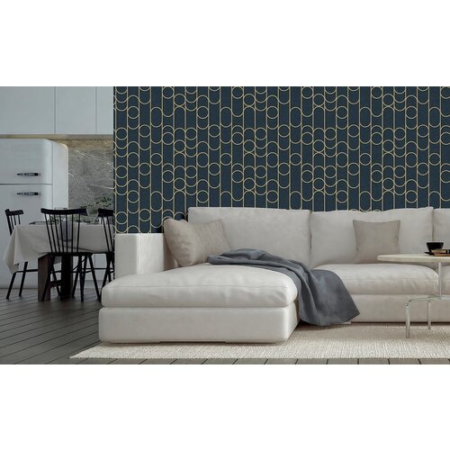 Dutch Wallcoverings Behang Galactik Dessin Blauw/Goud M240-01 Dutch Wallcoverings Behang Galactik Dessin Blauw/Goud M240-01
