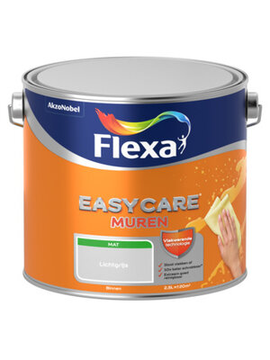 Flexa Easycare Muurverf Mat - Lichtgrijs - 2,5 liter Flexa Easycare Muurverf Mat - Lichtgrijs - 2,5 liter