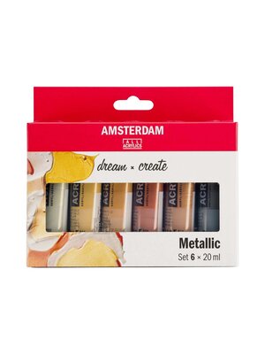 Amsterdam Acrylverf - set 6 x 20 ml - Metallic Amsterdam Acrylverf - set 6 x 20 ml - Metallic